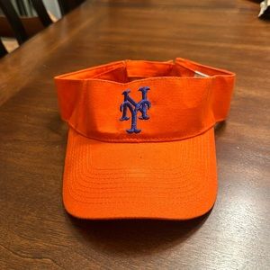 New York Mets visor with adjustable strap. LGM!